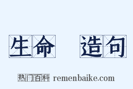 生命觀造句是什么意思的图片